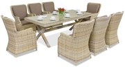 Rotan dining tuinset Londen voor 8 personen Garden Point beige