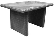 Ibiza lounge-dining tafel 120x80xH70 cm grijs