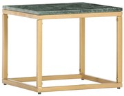 vidaXL Salontafel 40x40x35 cm echt steen met marmeren textuur groen