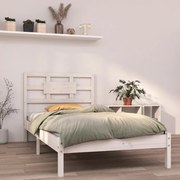 vidaXL Bedframe massief hout wit 90x190 cm 3FT Single