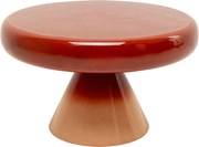 Kare Design Rici 30 Retro Bijzettafel Emaille Geel Beige - 30 X 30cm.