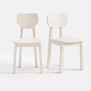 Set van 2 stoelen in essenhout , Tribal