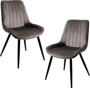 Set 2 Lene Fluwelen Stoelen