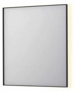INK SP32 spiegel - 70x4x80cm rechthoek in stalen kader incl indir LED - verwarming - color changing - dimbaar en schakelaar - mat zwart 8410030