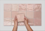 Wandtegel Marokkaans roze L'Antic Colonial Nazari 11x11cm asilah glans