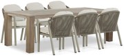 Tuinset 6 personen 240 cm Aluminium/rope Taupe Santika Furniture Santika