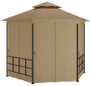 vidaXL Prieel met zijwanden 3,1x2,7 m taupe