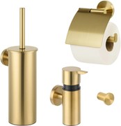 Saqu Nemo 4-delige toiletset gebortseld messing