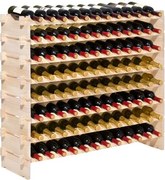 VEVOR Stapelbaar Modulair Wijnrek voor 96 Flessen, 8 lagen, flessenrek met een totaal draagvermogen van 112 kg, stabiel, wijnflessenstandaard voor keuken, wijnkelder, bar, houder voor natuurwijnen