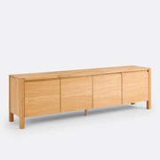 Eiken en gefineerd tv-meubel, Adélita