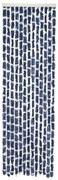 Travellife Vliegengordijn Chenille Stripe 185x56 cm blauw en wit