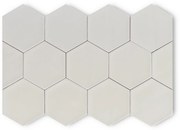 Hoogglans Handvorm Wandtegel 10.8x12.4 Cm Hexagon Princeton Wit RBT52