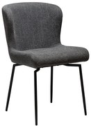 Dan-Form Glam Swivel Draaibare Eetkamerstoel Boucle Grijs