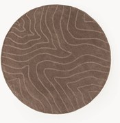 Rond handgetuft wollen vloerkleed Aaron