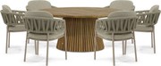 Tuinset 6 personen Rope Zand/Beige 4 Seasons Outdoor Calma/Fungo