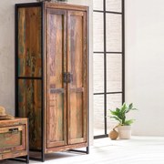 Sloophouten Kast Met Planken - 80x45x180cm.