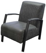 Fauteuil - Giulietta - lederlook Missouri antraciet 09