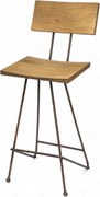 Barkruk hout&metaal - Zithoogte 65 cm