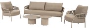 Calma stoel bank loungeset 5 delig rope latte Taste 4SO