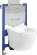 Mexen Lena inbouwset WC frame Fenix XS-U met WC-pot, glanzend wit - 6853322XX00