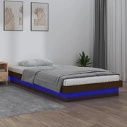 vidaXL Bedframe LED hout honingbruin 75x190 cm 2FT6 Small Single