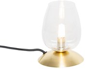 Klassieke tafellamp goud met glas - Elien