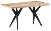 vidaXL Eettafel 140x70x76 cm ruw mangohout