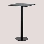 Hoge Vierkante Marmeren Bartafel (60x60 Cm) Rocher Groen Marmer & Zwart - Sklum