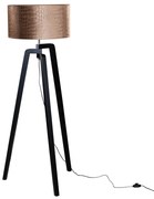 Vloerlamp zwart met velours kap krokodil 50cm - Puros Klassiek / Antiek, Modern E27 rond Binnenverlichting Lamp