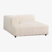 Linker Chaise Longue Module Voor Modulaire Bank Bruna Corduroy Beige – Linnen - Sklum