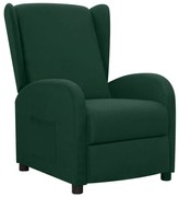 vidaXL Fauteuil verstelbaar stof donkergroen
