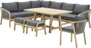 Garden Impressions Alora lounge dining set 6-delig links - grijs