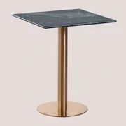 Vierkante Bartafel In Marmer Cosmopolitan Groen Marmer & ↔︎ 60 Cm & Roségoud - Sklum