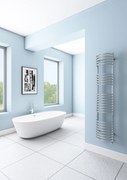 Eastbrook Mezzo Tondo design radiator 160x32cm Chroom 574 watt