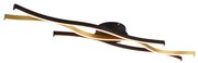 Design plafondlamp zwart met goud incl. LED dimbaar - Blaze Design Binnenverlichting Lamp