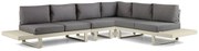 Hoek loungeset 6 personen Aluminium Taupe  Lifestyle Garden Furniture Lorenzo