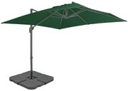 vidaXL Parasol met draagbare voet groen