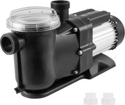 VEVOR Zwembadpomp 1,5 pk, max. 100 GPM, enkelvoudige snelheid zwembadpomp, 220 V, 2850 tpm, max. opvoerhoogte 15 m, filterpomp met filtermand, voor bovengrondse zwembaden, hottubs en spa's