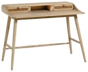 Kave Home Nalu Houten Bureau Met Webbing - 110 X 60cm.