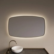 Gliss Design Epos spiegel met LED-verlichting 100x60cm horizontaal mat goud