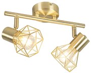 Art deco spot messing draai- en kantelbaar 2-lichts - Mosh