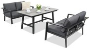Aluminium tuinmeubelen Sydney Apetito Comfort 4 Garden Point antraciet