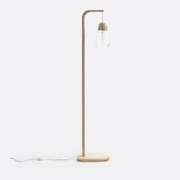 Staande lamp in glas en hout Nasoa