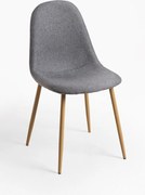 Set 4 Teok Stoffen Stoelen