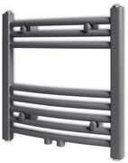 vidaXL Radiator/handdoekenrek gebogen 480x480 mm grijs