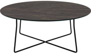 Goossens Excellent Salontafel Eman rond, keramiek zwart, modern design, 90 x 35 x 90 cm