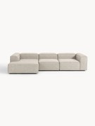 Modulaire hoekbank Lennon van linnenmix (4-zits)
