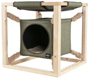 Quapas! Kattenbed met hangmat Catcube M 54x54x54 cm groen