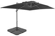 vidaXL Parasol met draagbare voet antraciet