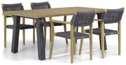Tuinset 4 personen 180 cm Rope Grijs Lifestyle Garden Furniture Dallas/Glasgow